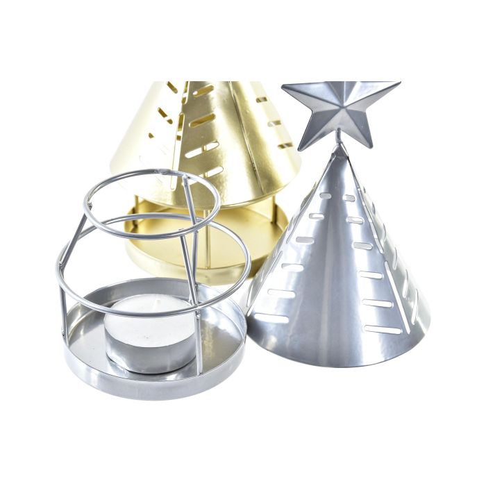 DKD Home Decor Portavela Navidad Moderna Metal Cónico Dorado Plateado 8 x 16 x 8 cm (8 Unidades) Surtido Aleatorio 2 DKD Home Decor Portavela Navidad Moderna Metal Cónico Dorado Plateado 8 x 16 x 8 cm (8 Unidades) Surtido Aleatorio 2