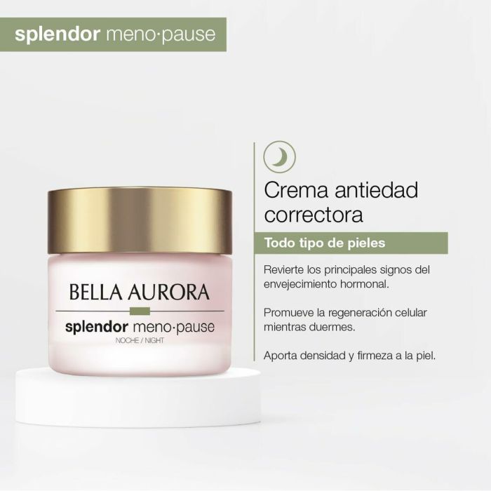 Bella Aurora SPLENDOR Menopause Noche, Crema Antiedad Noche 50 ml – Regeneración, Firmeza y Luminosidad para Piel Madura 6 Bella Aurora SPLENDOR Menopause Noche, Crema Antiedad Noche 50 ml – Regeneración, Firmeza y Luminosidad para Piel Madura 6