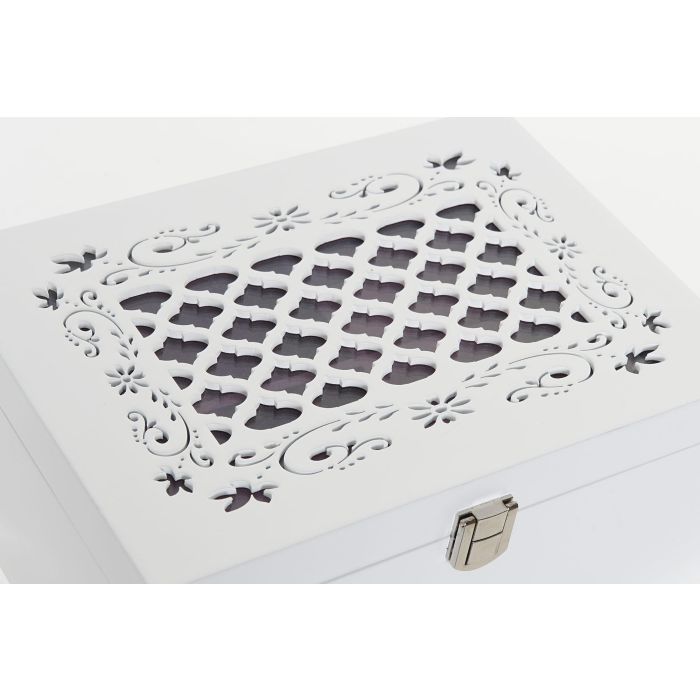 Joyero Romantico DKD Home Decor Blanco Lila 16 x 10 x 22 cm (2 Unidades) 3 Joyero Romantico DKD Home Decor Blanco Lila 16 x 10 x 22 cm (2 Unidades) 3