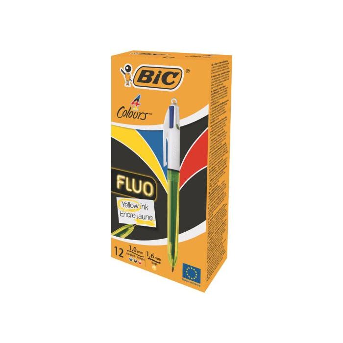 Bolígrafo 4 Colores Fluo BIC 982868 1