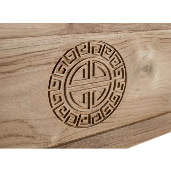 GINER Y COLOMER Baúl de Madera Maciza de Teca 114 cm Natural