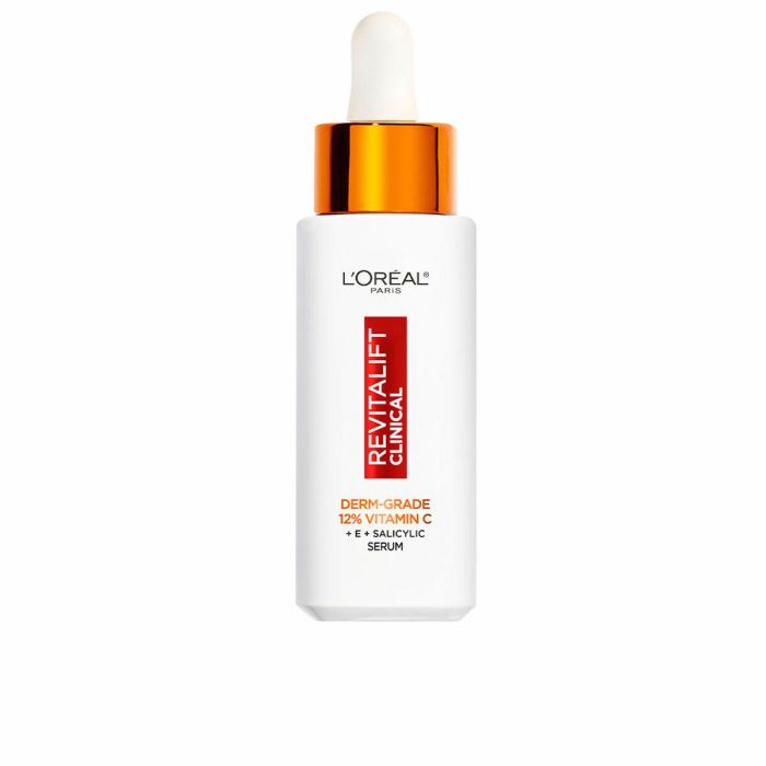 L'Oréal Paris Revitalift Clinical Sérum derm-grade 12% Vitamina C + Ácido Salicílico - Antiedad, Iluminador, Reduce Arrugas, Poros, 30ml L'Oréal Paris Revitalift Clinical Sérum derm-grade 12% Vitamina C + Ácido Salicílico - Antiedad, Iluminador, Reduce Arrugas, Poros, 30ml