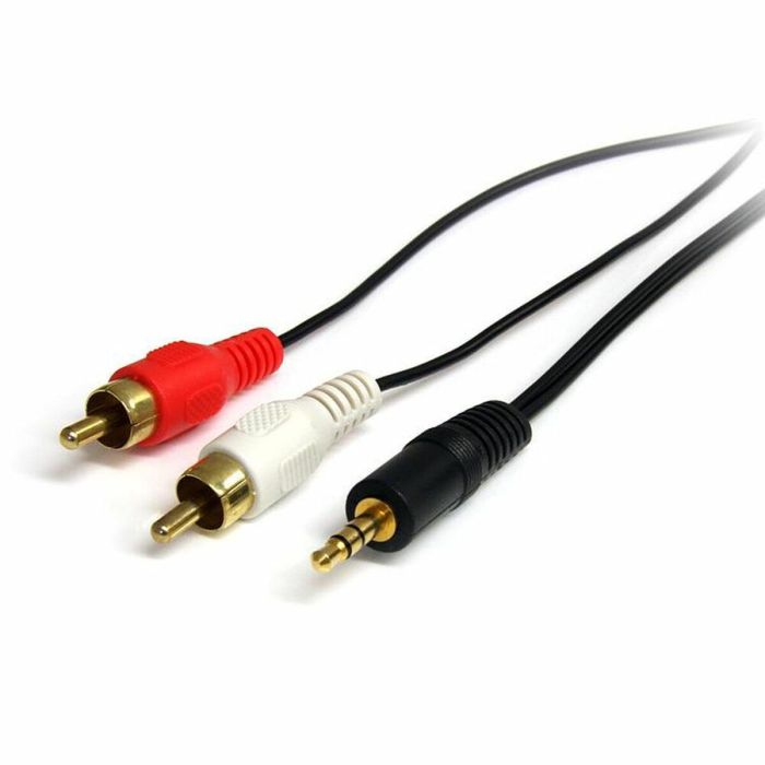 Cable Audio Jack (3,5 mm) a 2 RCA Startech MU3MMRCA Negro 2 Cable Audio Jack (3,5 mm) a 2 RCA Startech MU3MMRCA Negro 2