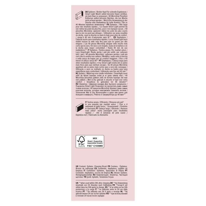 Depiladora eléctrica - BRAUN - SILK EPIL 7 SE 7-000 - 2 velocidades - Sin cable - 40 min - Blanco / Rosa 2 Depiladora eléctrica - BRAUN - SILK EPIL 7 SE 7-000 - 2 velocidades - Sin cable - 40 min - Blanco / Rosa 2