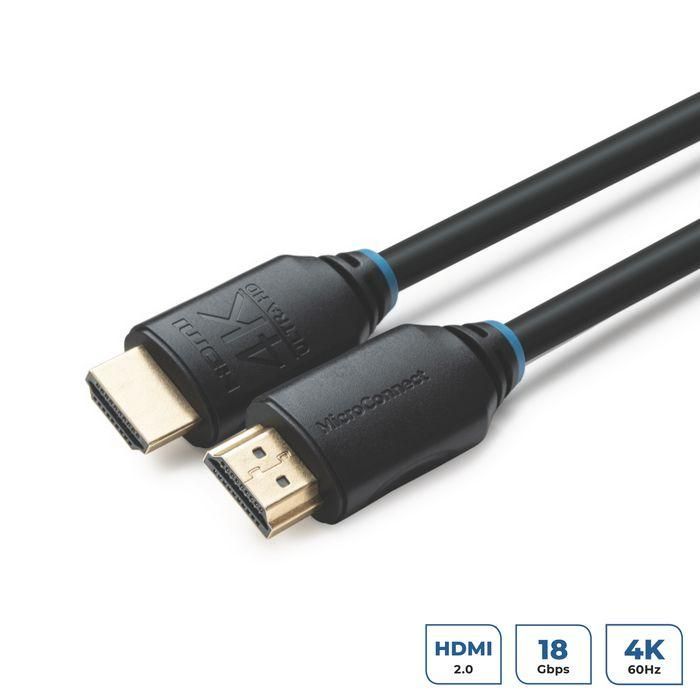 MicroConnect Cable HDMI Ultra High-Speed 4K@60Hz 18Gbit HDMI 2.0 para Video y Audio HDR Dinámico ARC, 4m 0 MicroConnect Cable HDMI Ultra High-Speed 4K@60Hz 18Gbit HDMI 2.0 para Video y Audio HDR Dinámico ARC, 4m 0