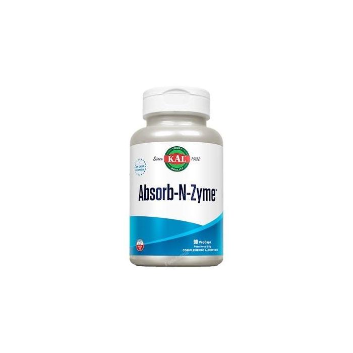 KAL Absorb-N-Zyme Enzimas Digestivas con 6 Enzimas Clave para el Bienestar Digestivo 90 Cápsulas