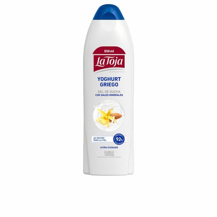 La Toja Gel Crema Ducha Yoghurt Griego 550ml con Proteínas de Yogurt, Aroma Almendras, pH Neutro, 92% Natural