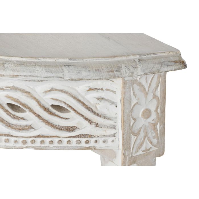 Consola Romantico DKD Home Decor Blanco Natural 38.1 x 82 x 114.3 cm 2