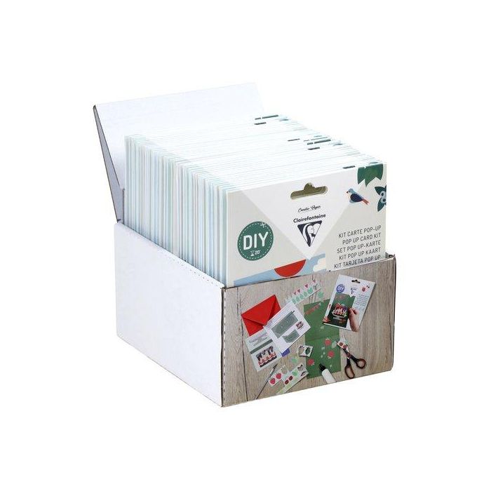 Set Tarjeta Clairefontaine Pop Art (Sobre 140X140 Y Tarjeta Doble 135X135) Expositor De 30