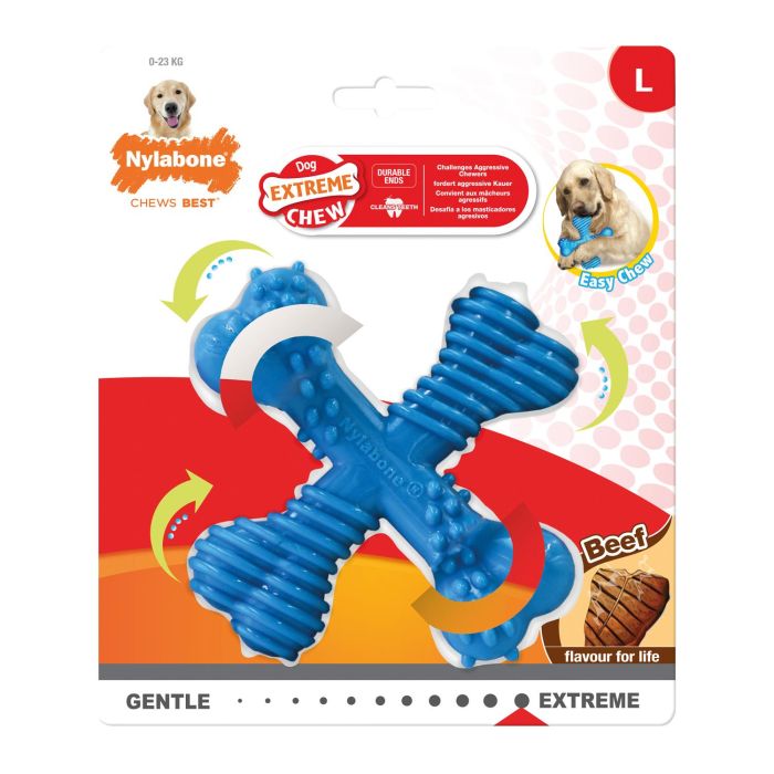 Nylabone Dura Chew X Bone Beef L 1 Nylabone Dura Chew X Bone Beef L 1
