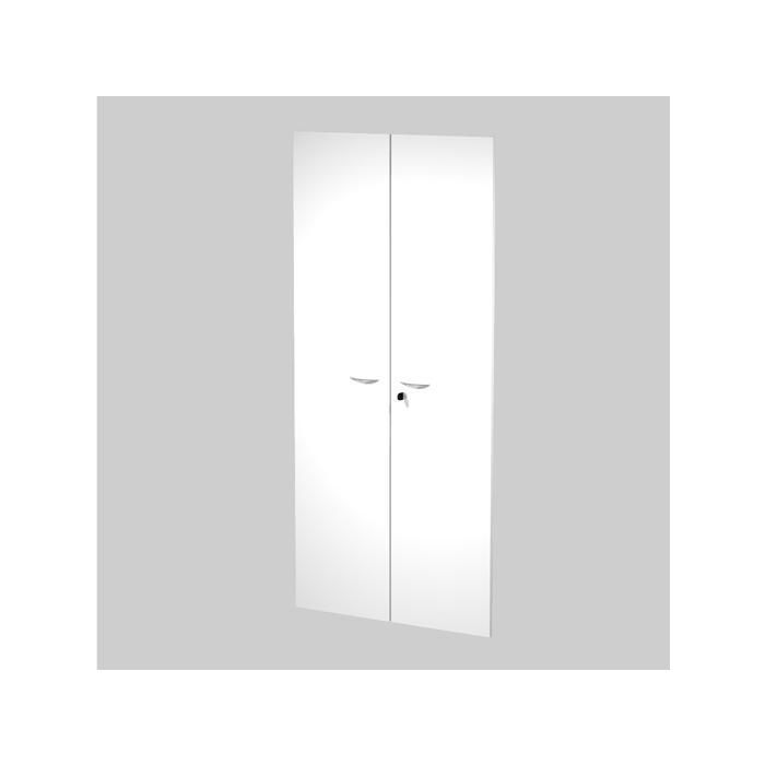 Artexport Pareja De Puertas Para Estantería Alta Presto 18 mm Con Cerradura Blanco