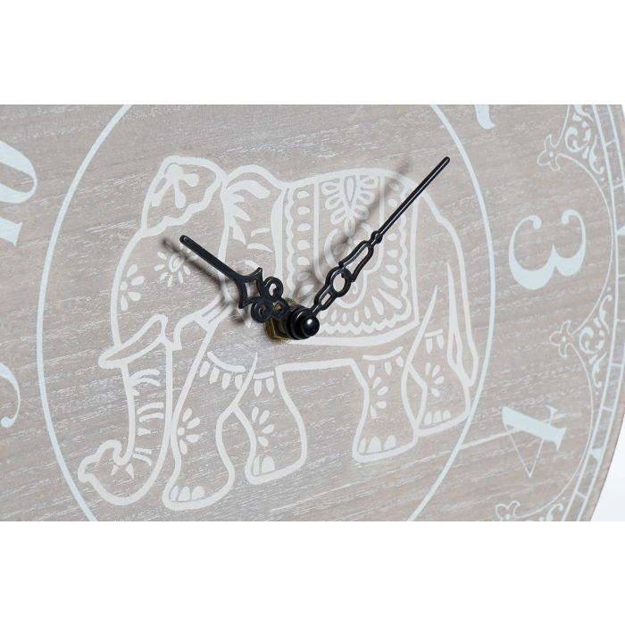 DKD Home Decor Reloj de Pared Estilo Indio Elefante Decapado MDF Blanco 30x30x3 cm Pack 4 Unidades 2 DKD Home Decor Reloj de Pared Estilo Indio Elefante Decapado MDF Blanco 30x30x3 cm Pack 4 Unidades 2