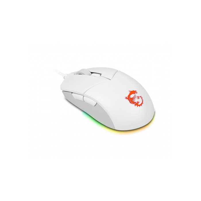 MSI CLUTCH GM11 WHITE ratón Ambidextro USB tipo A Óptico 5000 DPI 3 MSI CLUTCH GM11 WHITE ratón Ambidextro USB tipo A Óptico 5000 DPI 3