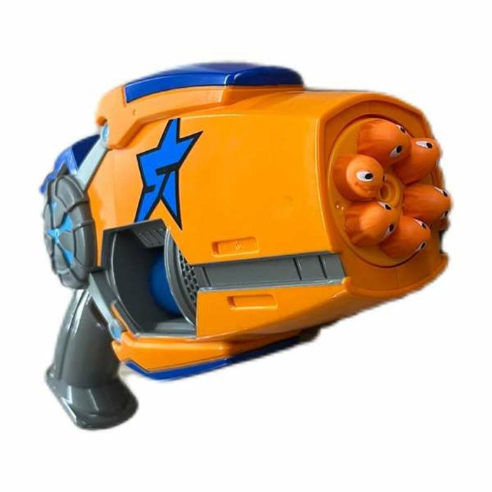 Pistola slugterra eli's megamorph blaster. lanza hasta 6 dardos a la vez. disparo 9 metros. incluye 8 dardos. 9