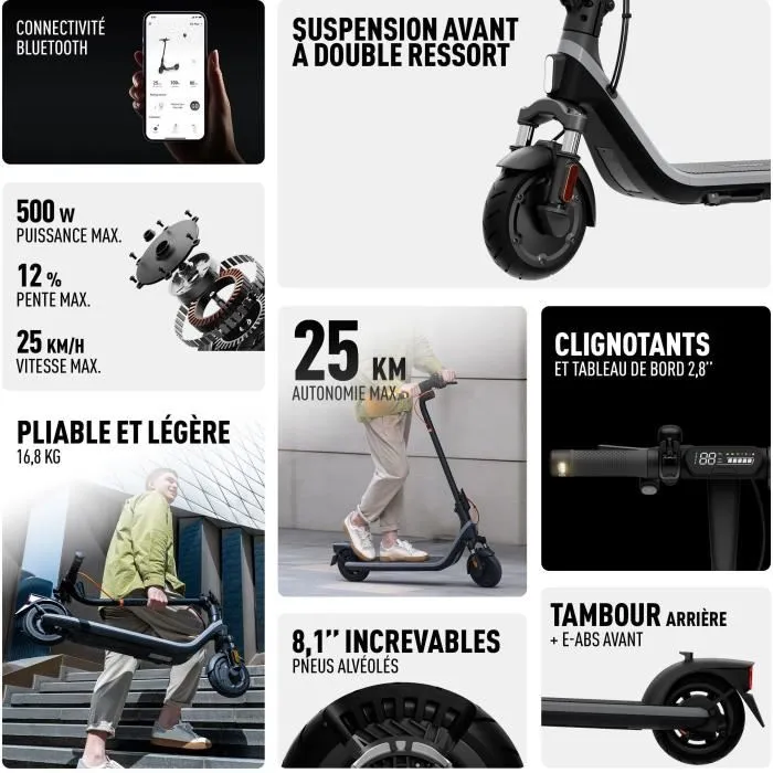 Patinete Eléctrico Segway E2 Plus II Negro 500 W 1