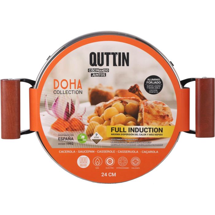 Cacerola Inde 24 cm con tapa Doha Quttin (4 Unidades) 3 Cacerola Inde 24 cm con tapa Doha Quttin (4 Unidades) 3