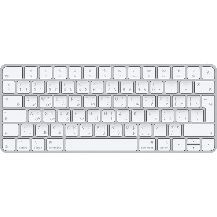APPLE Magic Keyboard – Teclado Inalámbrico y Alámbrico USB + Bluetooth QWERTY Árabe Blanco Recargable Compatible con Mac/iOS/iPadOS