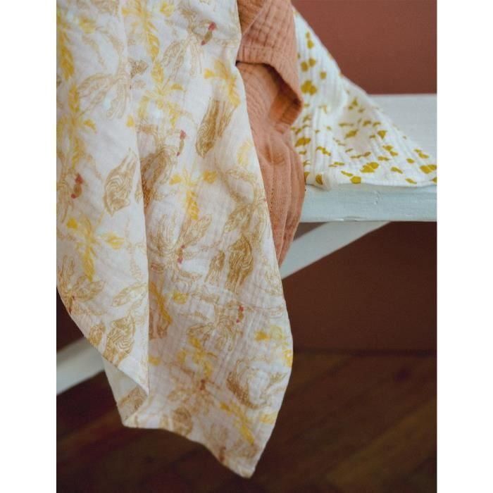 Domiva DOM3700948340745 Pack de 3 arrullos de muselina de algodón Honey Moon - Suave y transpirable 2 Domiva DOM3700948340745 Pack de 3 arrullos de muselina de algodón Honey Moon - Suave y transpirable 2