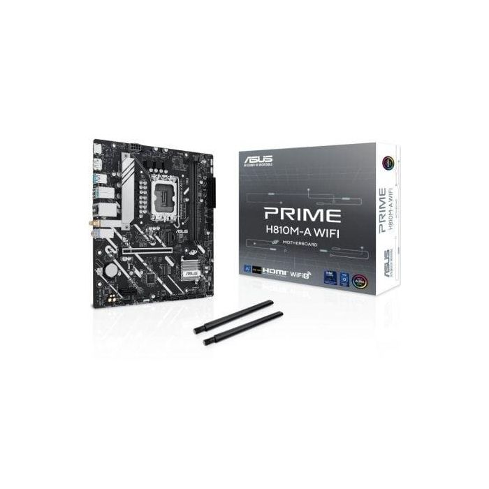 Asus 90MB1KJ0-M0EAY0 Placa Base PRIME H810M-A WiFi Socket 1851 Micro ATX DDR5 Wi-Fi 6 Doble M.2 PCIe 4.0 64Gbps para Intel Core Ultra Asus 90MB1KJ0-M0EAY0 Placa Base PRIME H810M-A WiFi Socket 1851 Micro ATX DDR5 Wi-Fi 6 Doble M.2 PCIe 4.0 64Gbps para Intel Core Ultra