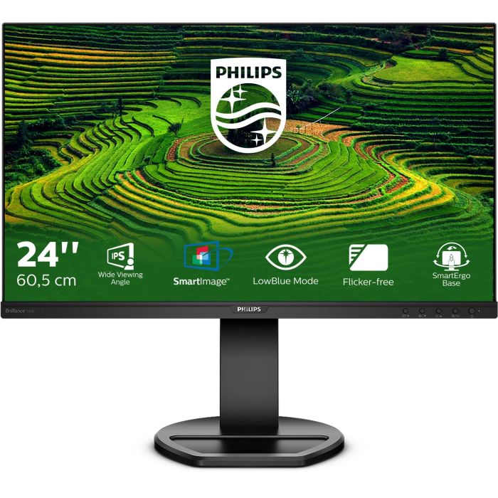 Philips Monitor 241B8QJEB 24" FHD 1920x1080 IPS 75Hz HDMI VGA DVI DP Altavoces Negro