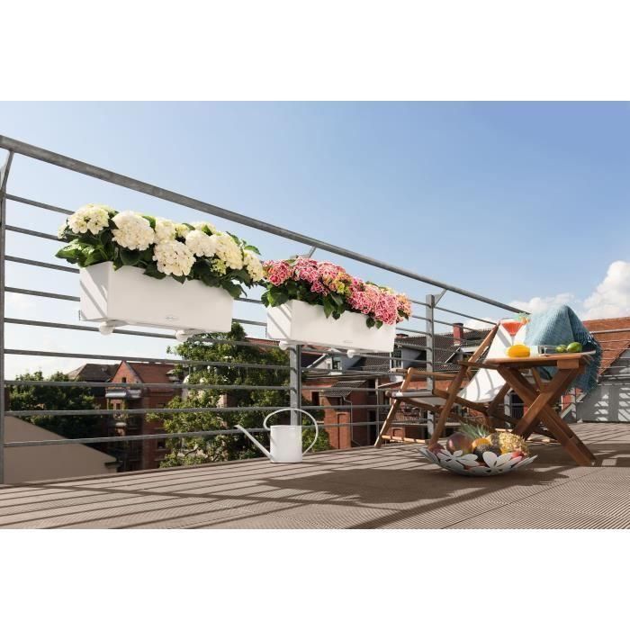 Jardinera - Balconera color 80 - Kit completo - Blanco - 12 L - LECHUZA 2