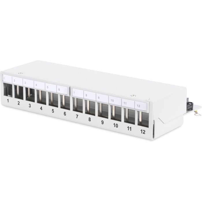 Digitus Patchpanel Modular de Sobremesa 12 Puertos RJ-45 Apantallado, 1U, Color Gris 1