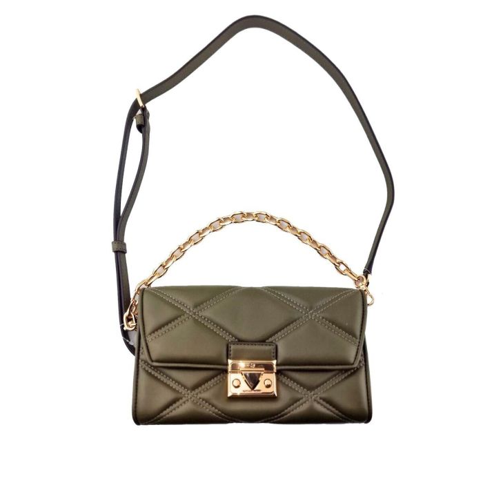 Bolso Mujer Michael Kors Serena Verde 25 x 15 x 4 cm Bolso Mujer Michael Kors Serena Verde 25 x 15 x 4 cm