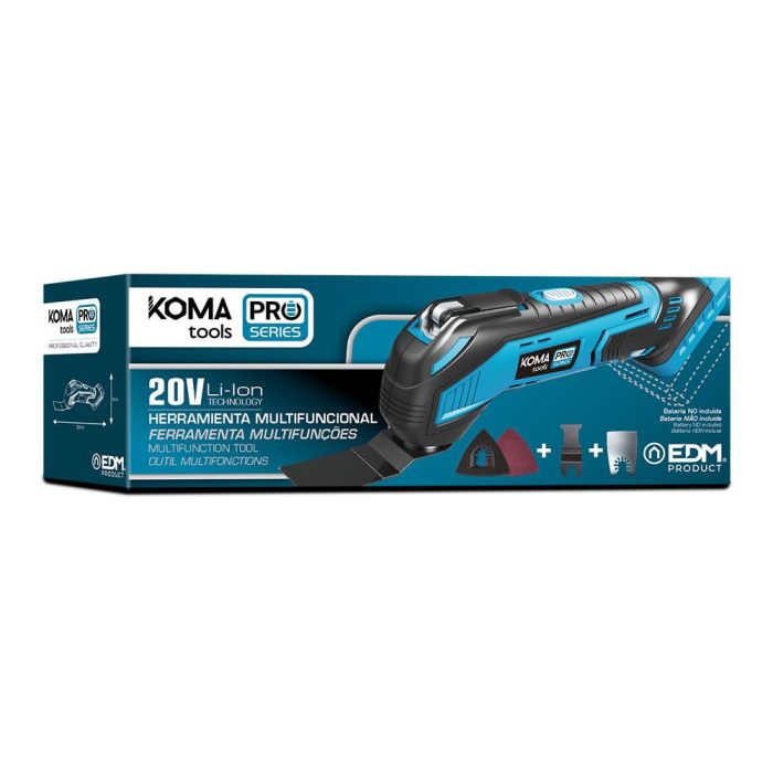 Koma Tools 20v-mh Multiherramienta Oscilante 20V (Sin Batería/Cargador) Velocidad Variable 11.000-21.000 rpm, Cambio Rápido Hoja Pro Series 3 Koma Tools 20v-mh Multiherramienta Oscilante 20V (Sin Batería/Cargador) Velocidad Variable 11.000-21.000 rpm, Cambio Rápido Hoja Pro Series 3