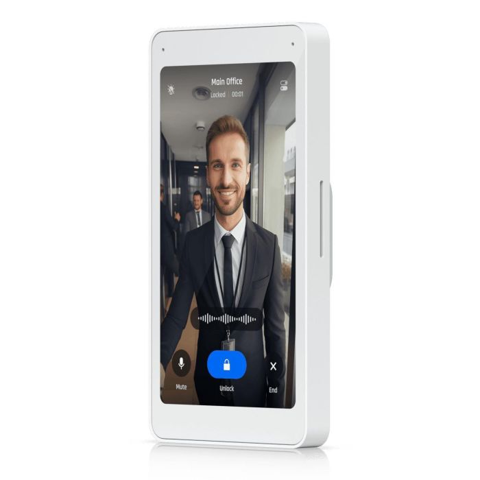 Ubiquiti Pantalla Táctil PoE 5" para Intercomunicador y Control de Acceso, Gestión de Visitas, Montaje Interior 720x1280p 3