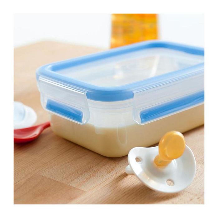 Emsa CLIP & CLOSE 2.0 Set 3 Recipientes Herméticos Rectangulares 0.55L Transparentes Aptos Microondas y Congelador 3