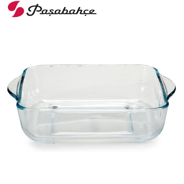 Bandeja Cuadrada con Asas 1950ml Pasabahce - Vidrio Borosilicato 22x6x25.5cm (6 Unidades) 1 Bandeja Cuadrada con Asas 1950ml Pasabahce - Vidrio Borosilicato 22x6x25.5cm (6 Unidades) 1