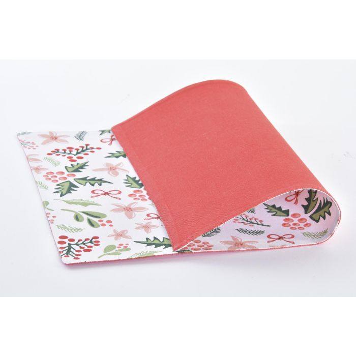 DKD Home Decor Individual de Mesa Navidad Tradicional en Poliéster Verde Rojo con Estampado Muerdago 45x30 cm Pack 12 Unidades 2