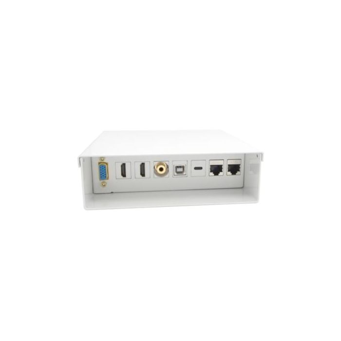 AISENS - CAJA DE CONEXIONES VGA+JACK3.5+2XHDMI+1XUSB-C+1XUSB-B+2XRJ45 CAT.6A STP, BLANCO