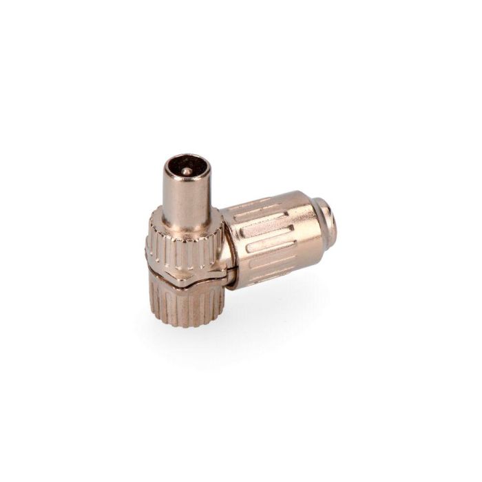 Edm Clavija tv acodada macho de acero inoxidable 9,5 mm cromado retractilado 0 Edm Clavija tv acodada macho de acero inoxidable 9,5 mm cromado retractilado 0