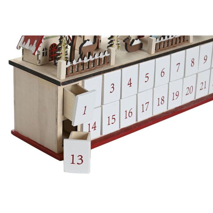 Calendario Adviento Navidad Tradicional DKD Home Decor Rojo Beige 11 x 23 x 45 cm (2 Unidades) 4 Calendario Adviento Navidad Tradicional DKD Home Decor Rojo Beige 11 x 23 x 45 cm (2 Unidades) 4