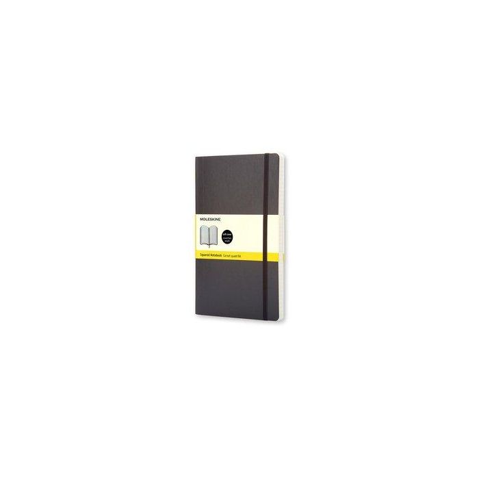 Cuaderno Moleskine Clasico Tapa Blanda 13X21 192H 70Gr. Cuadriculada Con Goma Negra