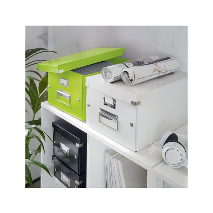 Leitz Caja de almacenamiento Click&Store DVD Box, Verde, 206x147x352 mm 1 Leitz Caja de almacenamiento Click&Store DVD Box, Verde, 206x147x352 mm 1