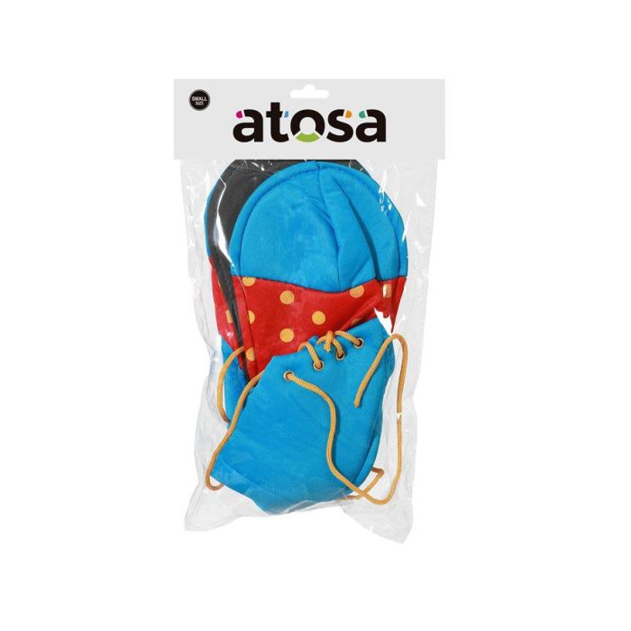 Calzado Zapatos Gigante Payaso Multicolor Azul Rojo 1