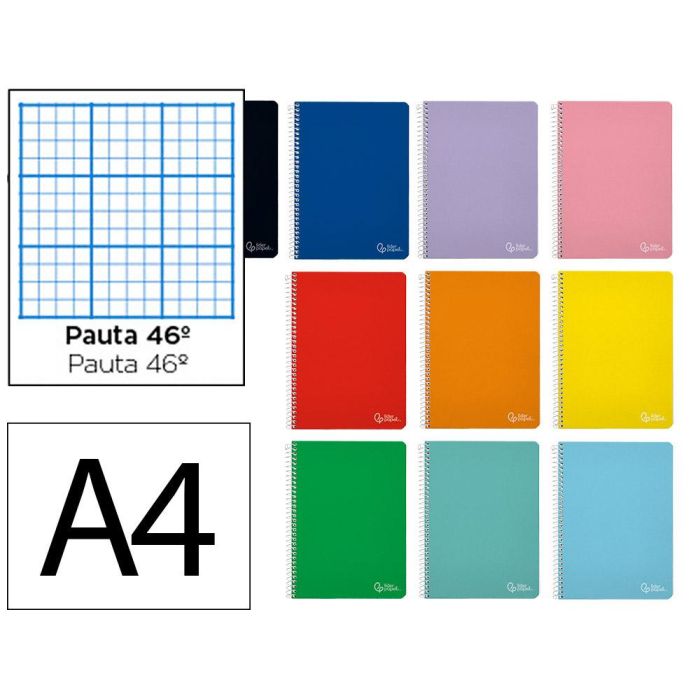 Cuaderno Espiral Liderpapel A4 Witty Tapa Dura 80H 90 gr Rayado Nº46 Colores Surtidos Cuaderno Espiral Liderpapel A4 Witty Tapa Dura 80H 90 gr Rayado Nº46 Colores Surtidos