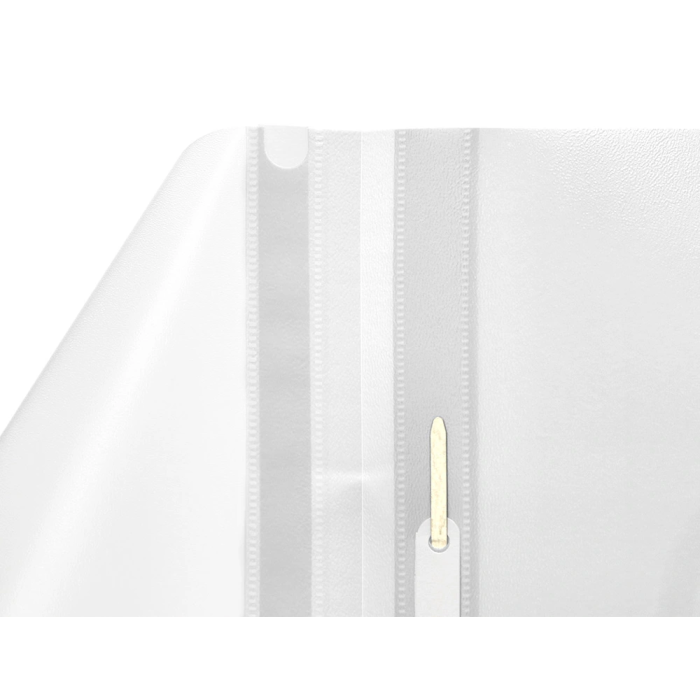 Q-connect Carpeta Dossier Fastener Plástico DIN A4 Blanco PVC Transparente 8