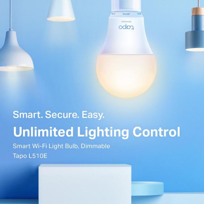 TP-Link Tapo L510E Bombilla inteligente LED Wi-Fi 8.7W E27 Regulable 806 lm Blanco Cálido 2700K Compatible Alexa y Google Assistant 1 TP-Link Tapo L510E Bombilla inteligente LED Wi-Fi 8.7W E27 Regulable 806 lm Blanco Cálido 2700K Compatible Alexa y Google Assistant 1