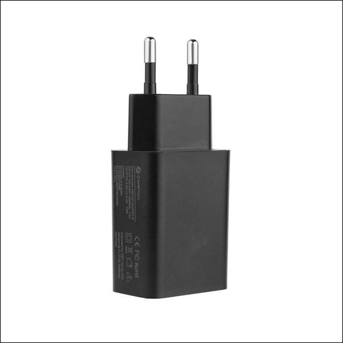 CoreParts USB Power Adapter Black 12W 5V 2.4A USB-A (f) Output, QC2.0, EU Wall - Black with USB-A to MicroUSB cable 2 CoreParts USB Power Adapter Black 12W 5V 2.4A USB-A (f) Output, QC2.0, EU Wall - Black with USB-A to MicroUSB cable 2
