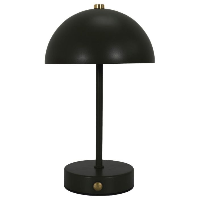 Home Deco Factory Lámpara De Mesa Recargable Negra Metal