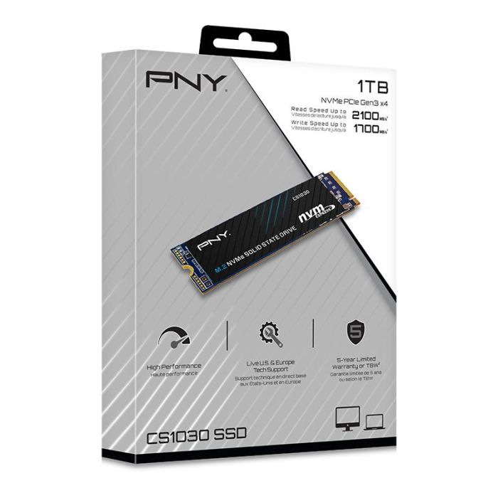 PNY Technoligies CS1030 SSD Drive duro - 1TB - PCIe - M2 - NVME 1