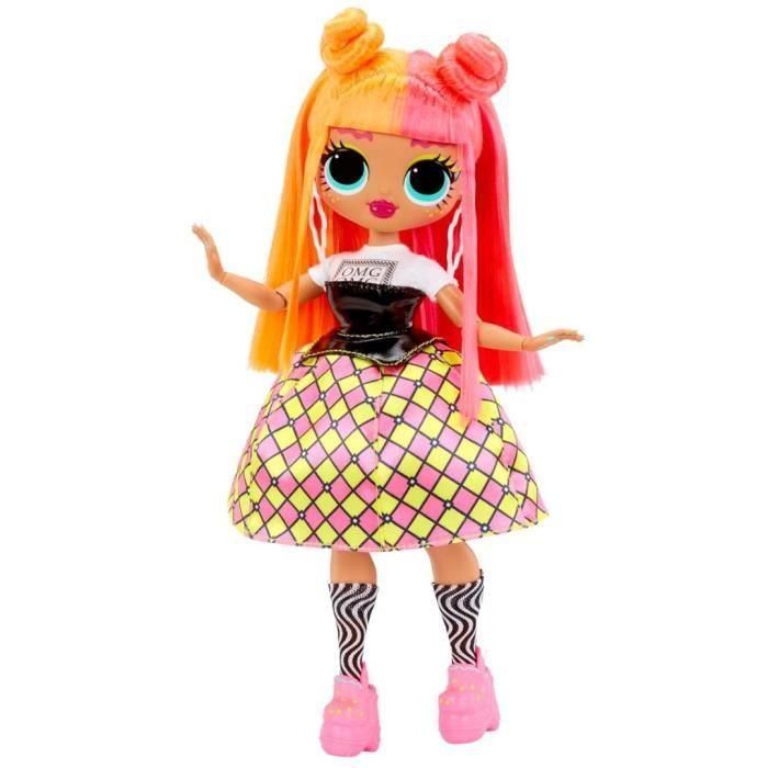 LOL Surprise OMG - Muñeca Fashion 24 cm - Neonlicious - 2 conjuntos con peine y complementos - A partir de 4 años