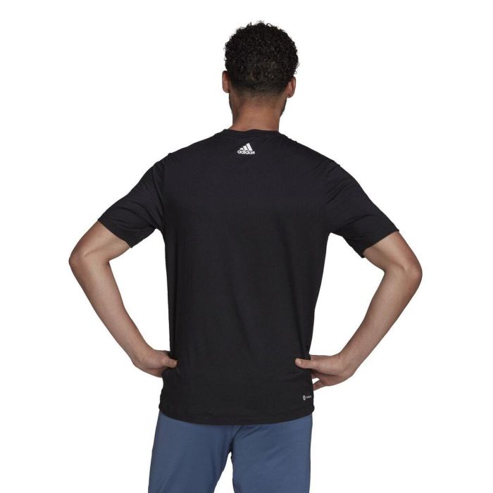 Camiseta de Manga Corta Hombre Adidas Big Badge Negro 3