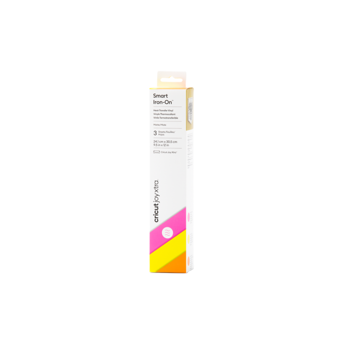 Cricut 2010396 Lámina de Vinilo de Transferencia Térmica Joy Xtra Smart Iron-On Liso Naranja Rosa Amarillo 3 Hojas Cricut 2010396 Lámina de Vinilo de Transferencia Térmica Joy Xtra Smart Iron-On Liso Naranja Rosa Amarillo 3 Hojas