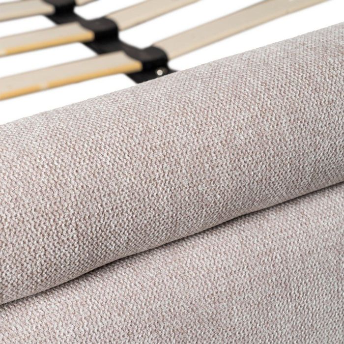 Cama Beige Tejido Dormitorio 160 X 217 X 107 cm