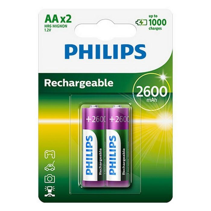 Pilas Recargables Philips R6B2A260/10 1,2 V Pilas Recargables Philips R6B2A260/10 1,2 V