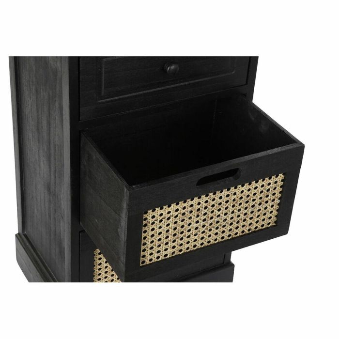 Cajonera Vintage DKD Home Decor Negro Natural 30 x 70.5 x 40 cm 3